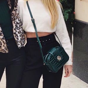 Green purse from Zara